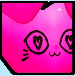 Huge Heart Balloon Cat